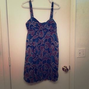 Brown and Teal baby doll dress by Arden B