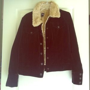 Black coat lined with warm fur