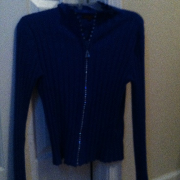 Bright blue sweater