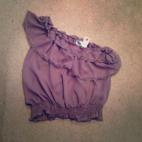 One shoulder, tan top-3x$15 & $20.