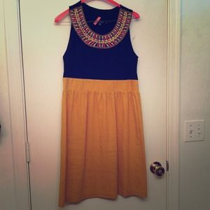 Black and Mustard dress