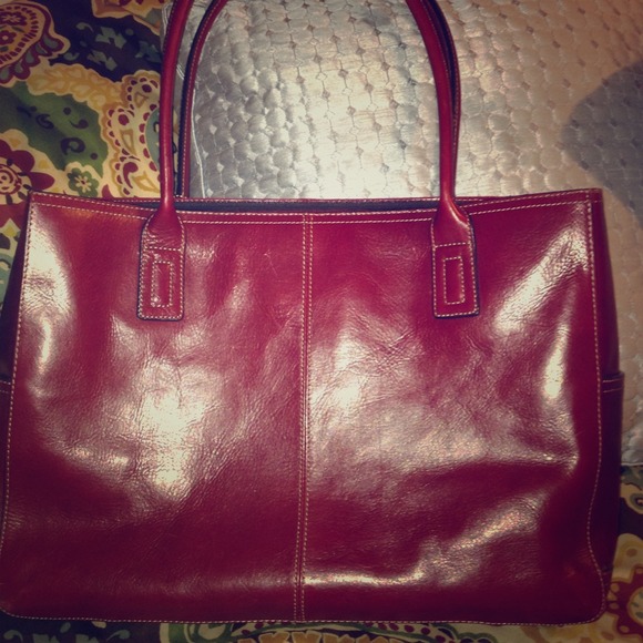 Red Fossil Briefcase/laptop Tote
