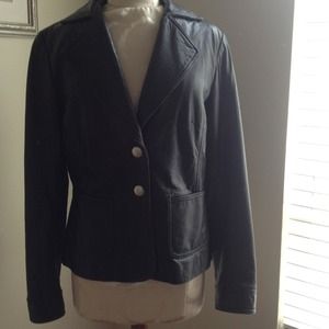 Black leather jacket