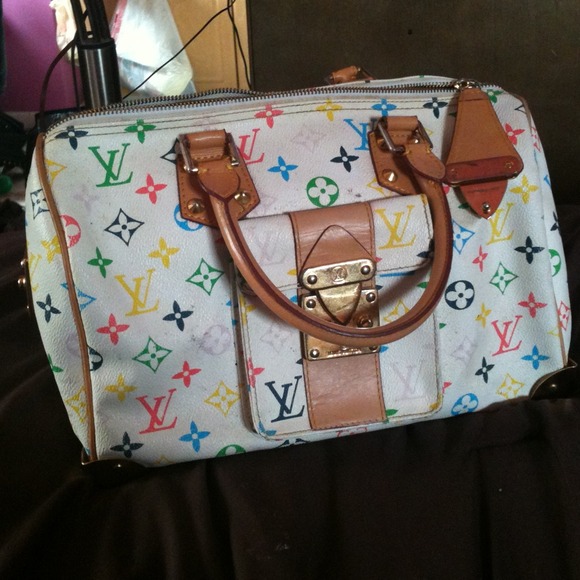 Louis Vuitton purse. Rainbow colored