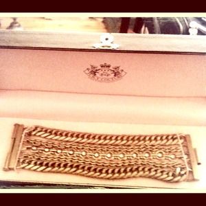 Juicy Couture gold chain cuff