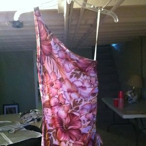 One shoulder asymmetrical dress