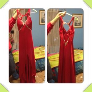 Red formal dress