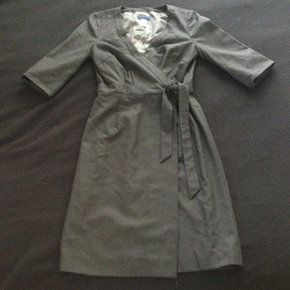 J Crew Wool Wrap dress. Size 6. Fully lined.