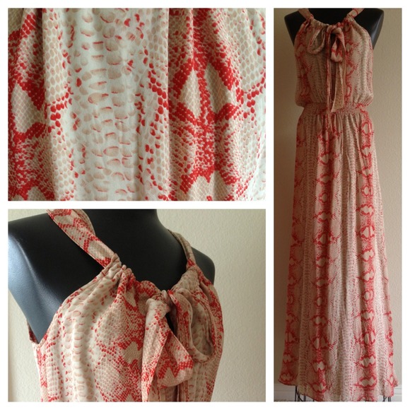 SOLD * PARKER Snake Print Maxi Dress