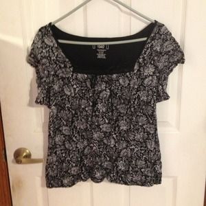 Black and white lace shirt