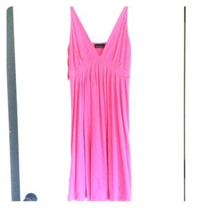 Pink v neck dress