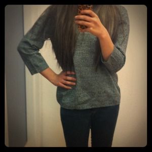 Black and White Heathered Sweater