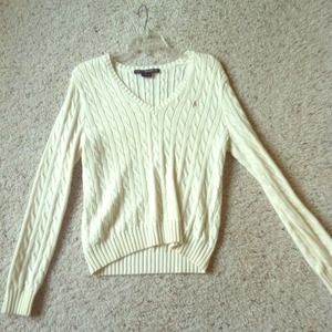 Cable knit sweater