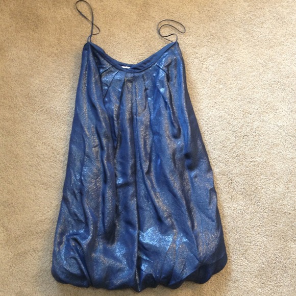 Navy metallic bubble Laundry dress