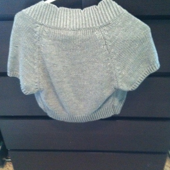 H&M sparkly cropped gray cardi - Picture 2 of 2