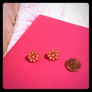 Coral flower earrings