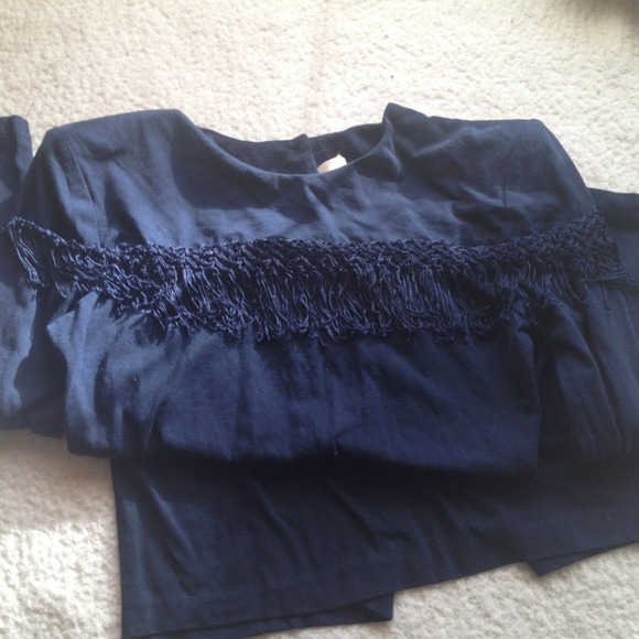 Vintage Navy Fringe Dress❗JUST REDUCED❗ - Picture 3 of 3