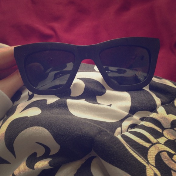 Matte black sunglasses