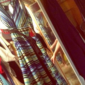 Long stripped dress!