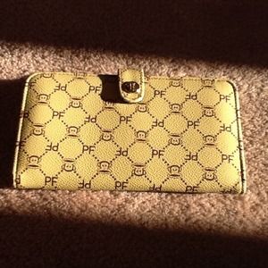 Paul Frank monkee wallet mustard cream color