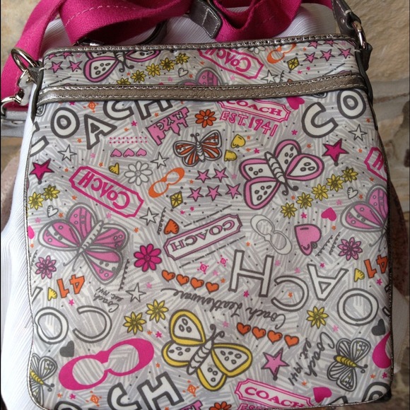 Colorful authentic Coach crossbody purse