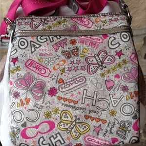 Colorful authentic Coach crossbody purse