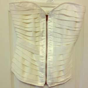 Ivory corset.