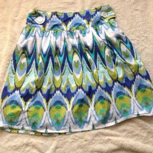 Very colorful flowy skirt. Part elastic n the back