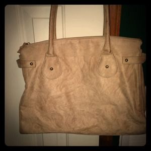 Jessica Simpson tan suede purse