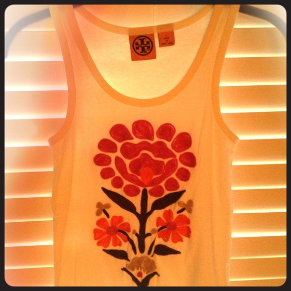 Tory Burch Embroidered Tank Top