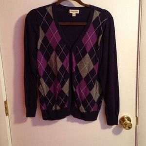 SOLD!!Purple Argyle Sweater