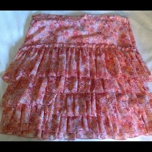 Orange red and pink skirt