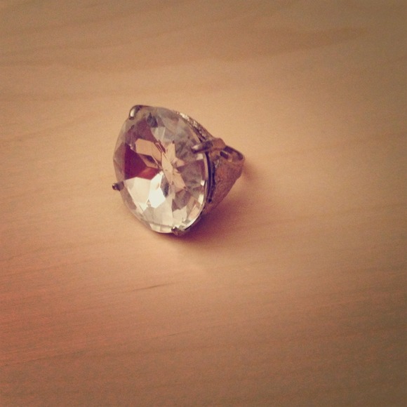 Diamond ring. Costume jewelry.