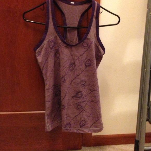 lululemon Tops - Purple with feather print lululemon tank