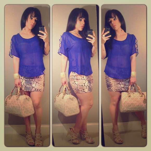 Charlotte Russe Tops - ✅SOLD✅Caged Royal blue top