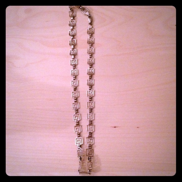 Aztec silver necklace