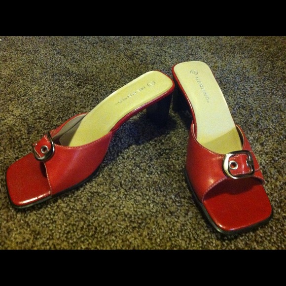 Red Merona Sandel with nickel buckle