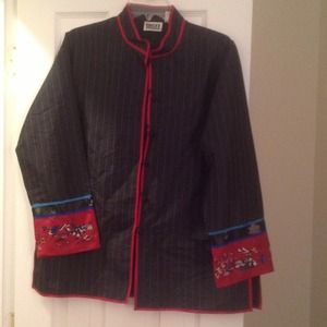 Black pinstripe jacket/shirt