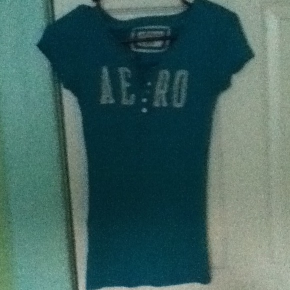 Aeropostale button up stretch tee