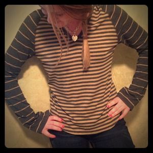 Long sleeve, hooded shirt