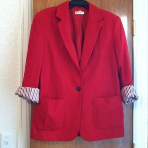 J. Crew vintage cherry red blazer
