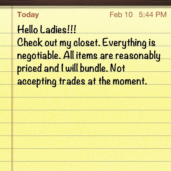 Shoes, clothing, handbags.