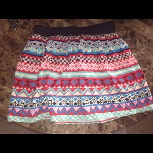 Short Tribal Print Skirt