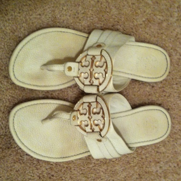 White Tory Burch Sandals