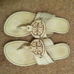 White Tory Burch Sandals