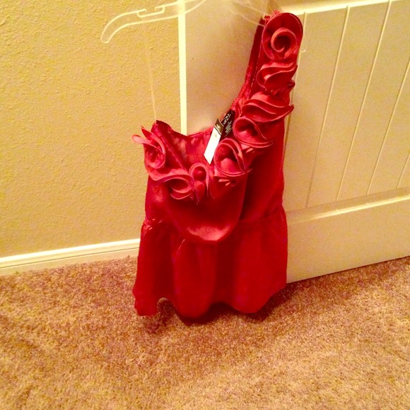 Rose one shoulder top