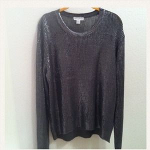 Metallic Sequin Sweater