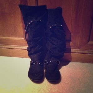 Report suede knee high boots