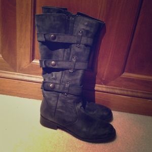 Black biker boots