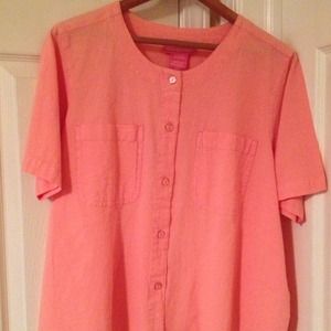 Peach short sleeved top